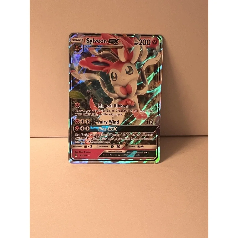 Pokemon Sylveon GX Card Guardians Rising 92/145 Pink Excellent Holo Ultra Rare